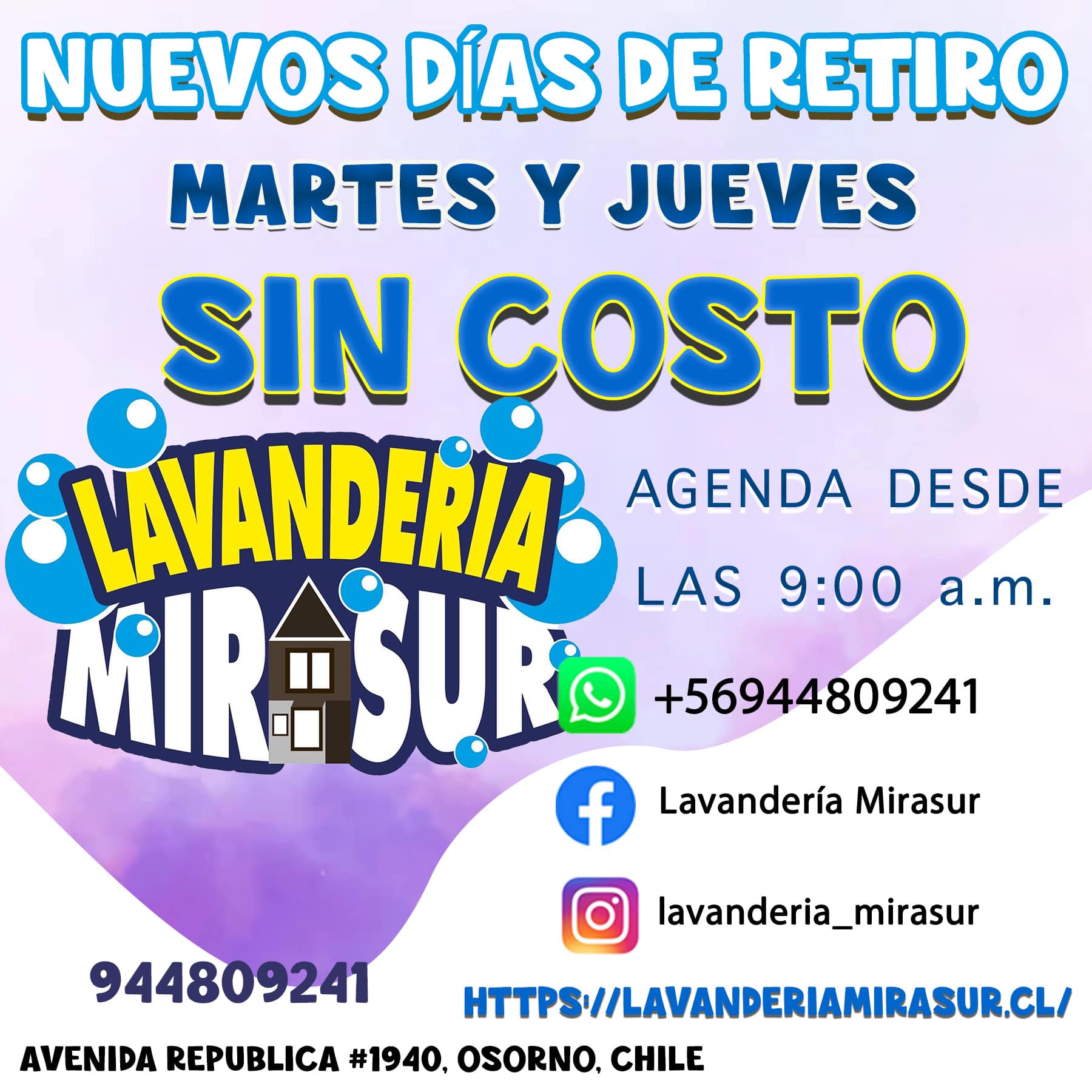 lavanderia a domicilio rahue osorno