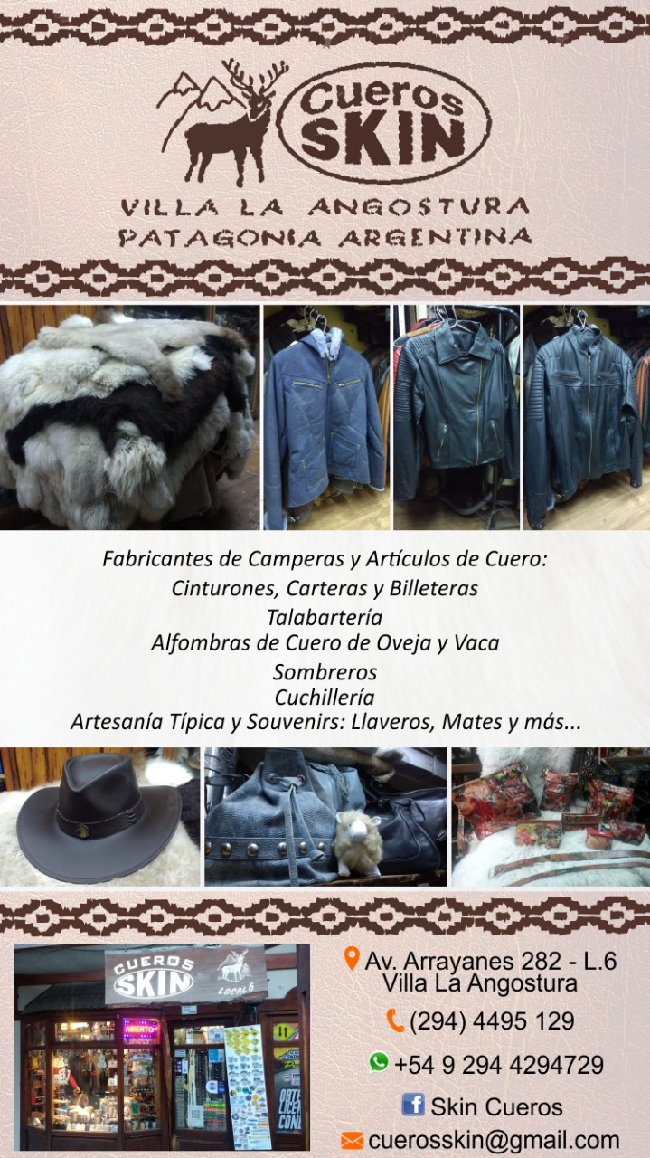 articulos ropa cuero villa la angostura