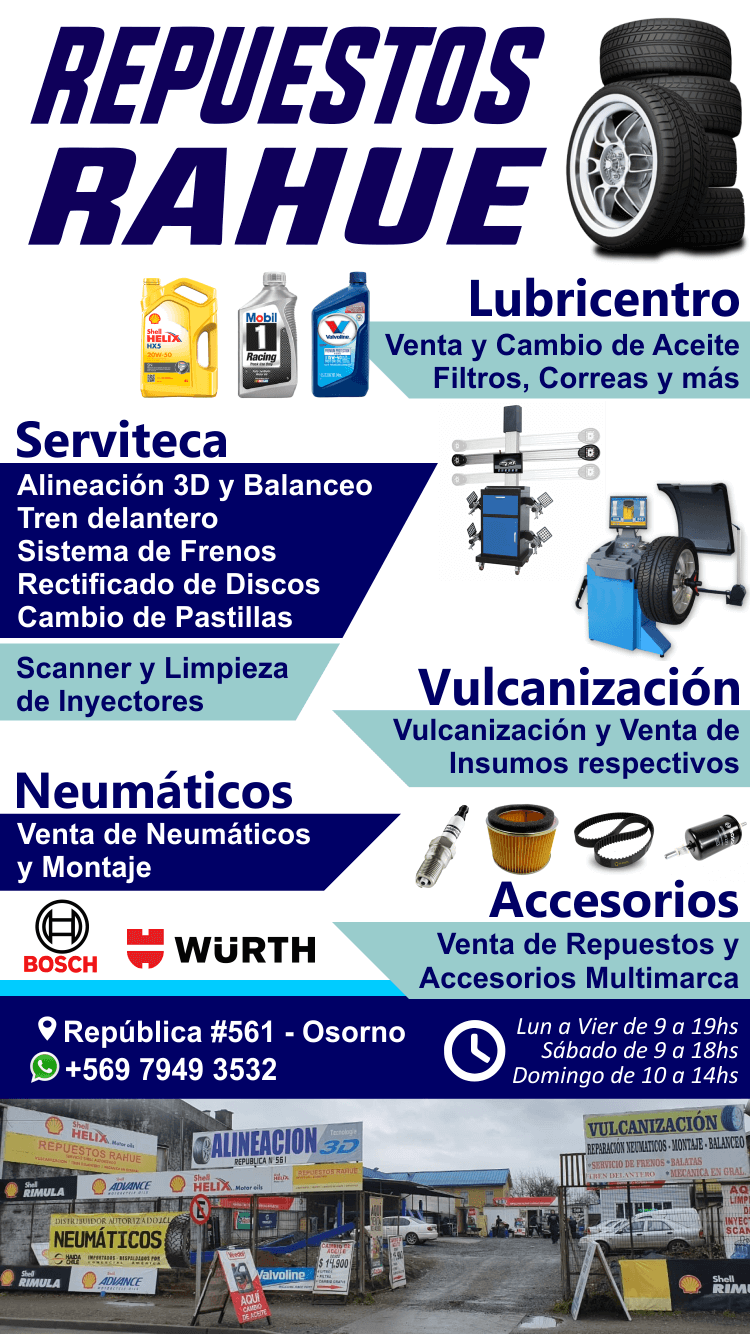lubricantes accesorios rahue osorno