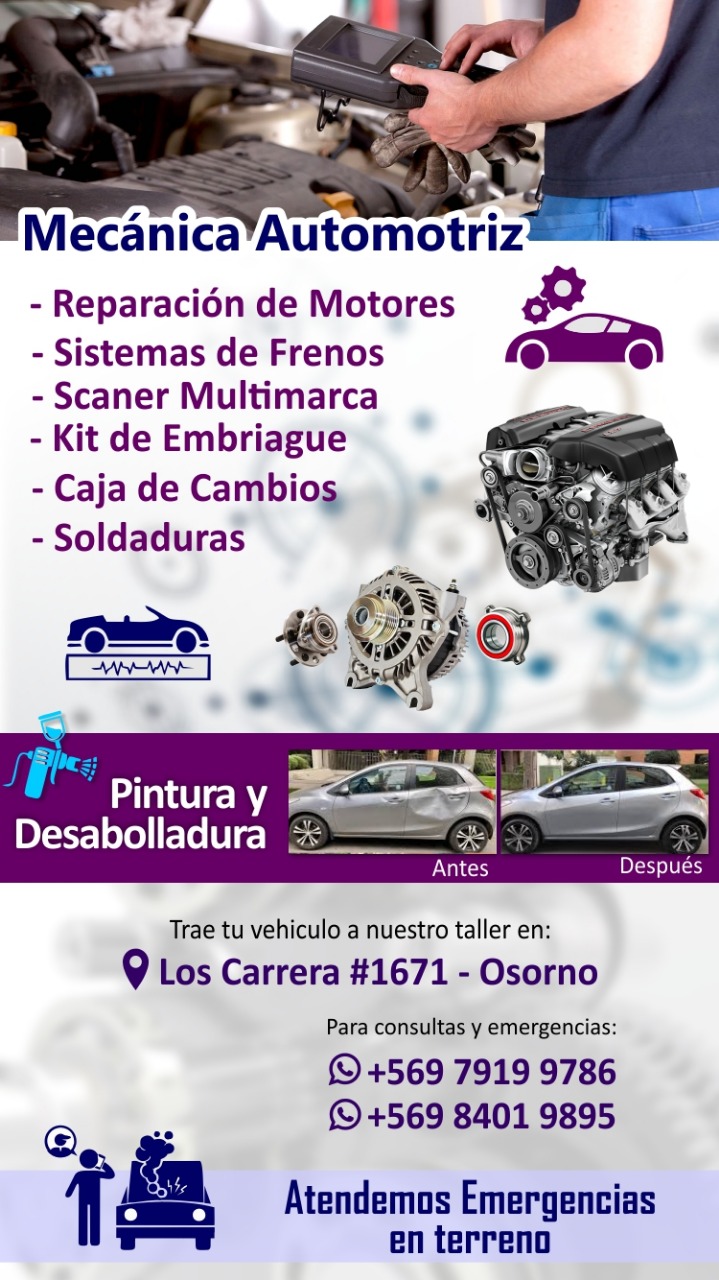 taller mecanico desabolladura pintura osorno